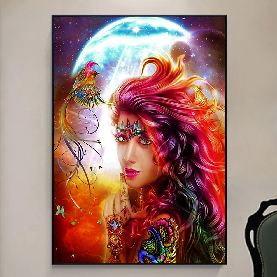 

diy 5d Diamond painting Landscape character Resin Round Drill Embroidery Mosaic Rhinestone Home decoration painting