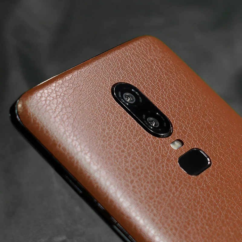 الجلود الحبوب الزخرفية الخلفي فيلم ل Oneplus 6T One Plus 6T الهاتف المحمول حامي الغطاء الخلفي فيلم واقية ملصقات