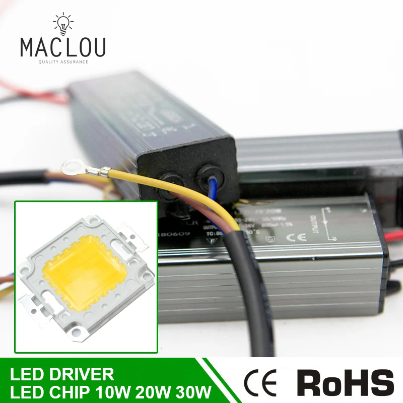 

LED Driver 10W 20W 30W IP65 Power Supply LED COB Chip Bulb DC 28-39V Adapter Transformer DIY LED Floodlight Spotlight Lighting