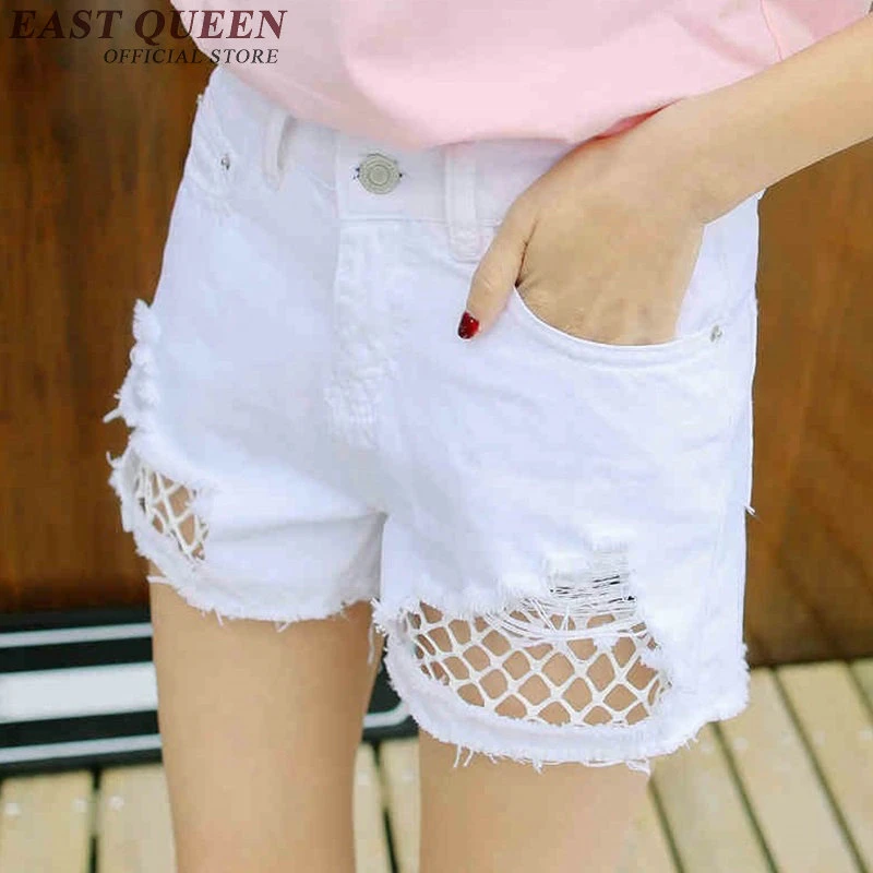cortos vaqueros de cintura alta para mujer, shorts malla con agujeros rotos, baratos, KK839 SQ, de verano, 2018|summer denim shorts|shorts femalewaist denim shorts - AliExpress