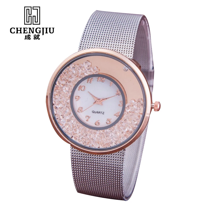 

Hot Sale Ladies Mesh Quartz Watch Luxury Diamond Female Buckle Watches Women Casual Quartz Wrist Watch Clock Reloj Mujer Saat