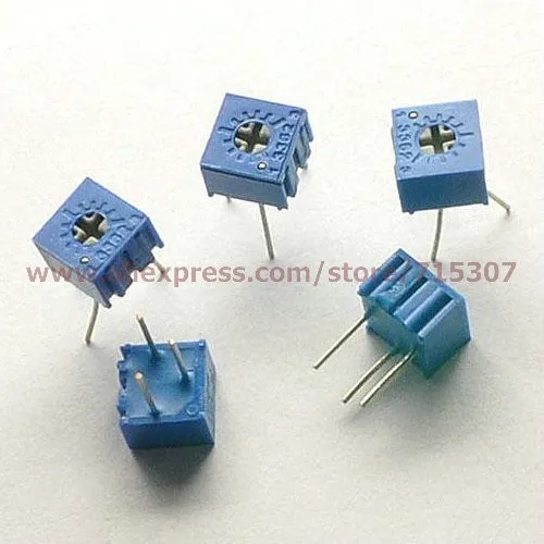 Phiscale 20 штук 3362 триммер переменный резистор с потенциометром 100 К 104