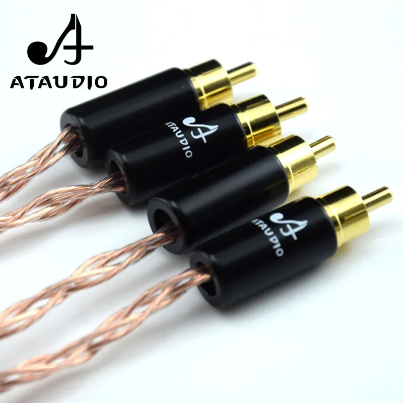 Аудиокабель ATAUDIO Hifi из чистой меди с RCA кабелем усилитель DVD плеера двойной
