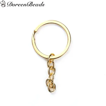

Doreenbeads Iron Key Chains & Key Rings Round Gold Plated 6.6x3.2mm, 10 PCs