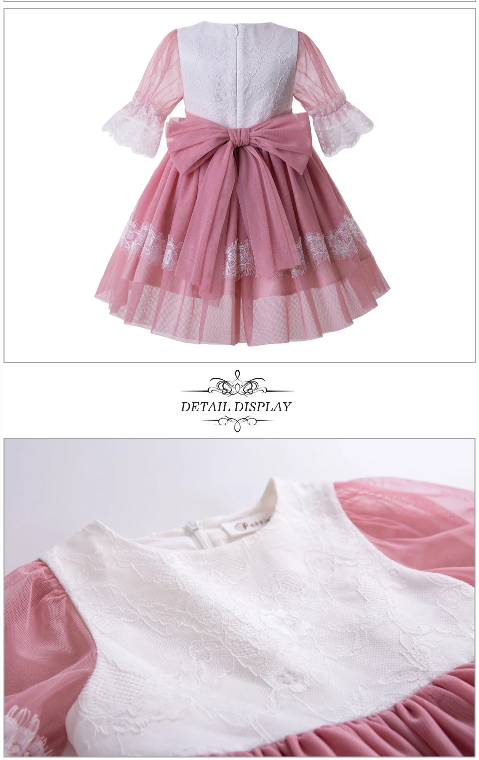 Pettigirl/ г.; розовое Сетчатое Пышное Платье для причастия для девочек; платье для свадьбы, дня рождения, церемонии с цветком; Детский костюм; G-DMGD112-C123