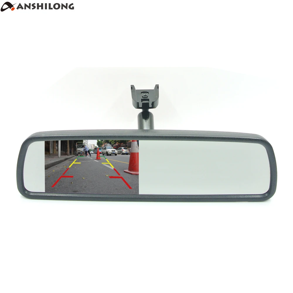 Car Interior Replacement Rear View Mirror Built in 4.3/" TFT LCD Monitor Bracket