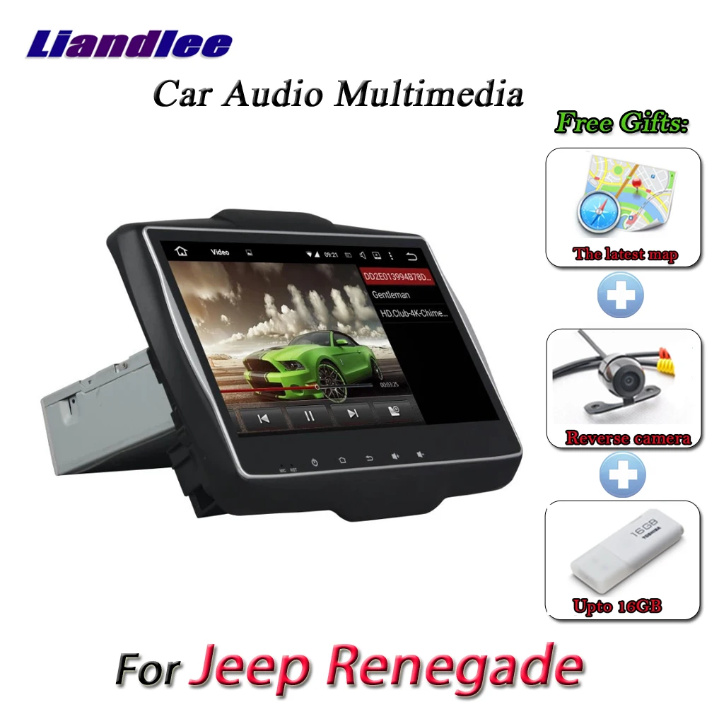 Clearance Liandlee Car Android System For Jeep Renegade 2014~2018 Radio AUX Mirror link GPS Navi Navigation HD Stereo Multimedia No CD DVD 1