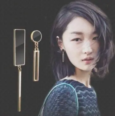 

ED 0178 2018 new hot selling geometric elements asymmetric earrings women's most fashionable jewelry accessories factory direct