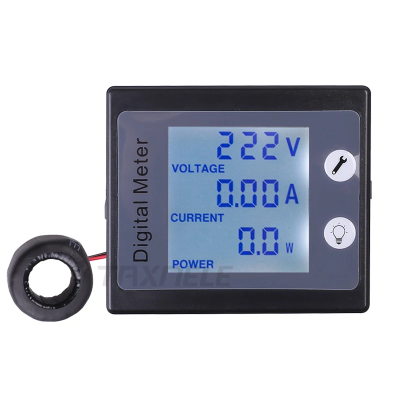 

AC Single Phase Digital Electric Saver Power Meter Wattmeter 80-260VAC 100A Khw Energy Meter PZEM-011 with CT coil