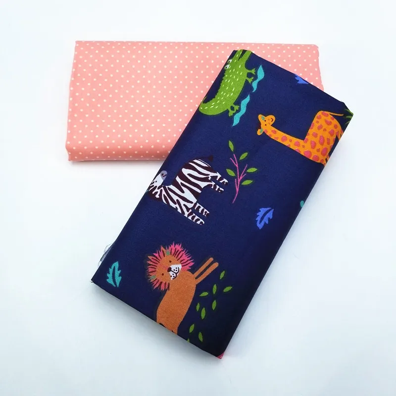

Cute Animal Print Cotton Twill Fabric Patchwork Textile Cotton Fabric DIY Sewing Quilting Infant Dormitory Bed Apparel Fabric