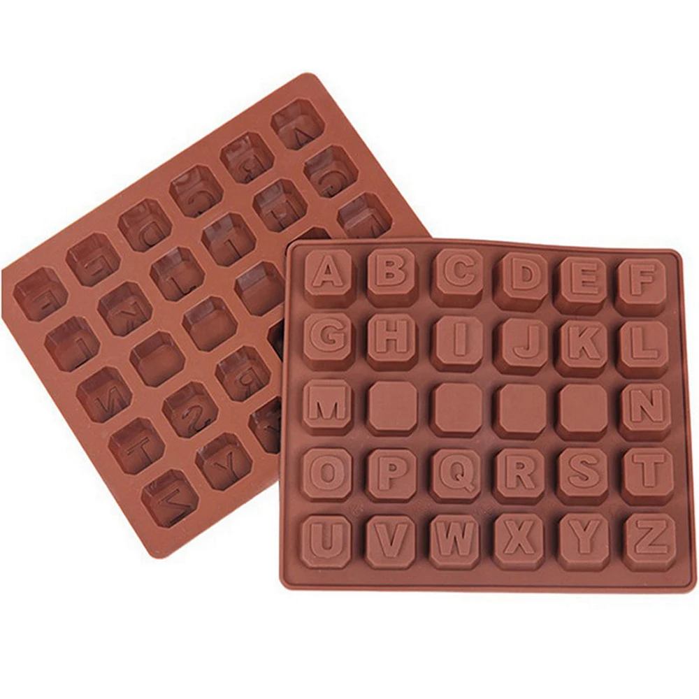 Силиконовые формы для шоколада с буквенным принтом 26 форма алфавита формы льда помадка P Maker DIY рождественские подарки инструменты для печенья и торта