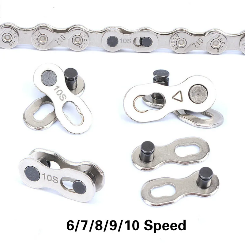 Top 1 Pair Bike Chain Connector for 6/7/8/9/10 Speed Quick Link Repair Tool Parts Mountain Cycling Bicycle Chain 0 Top 1 Pair Bike Chain Connector for 6/7/8/9/10 Speed Quick Link Repair Tool Parts Mountain Cycling Bicycle Chain 0