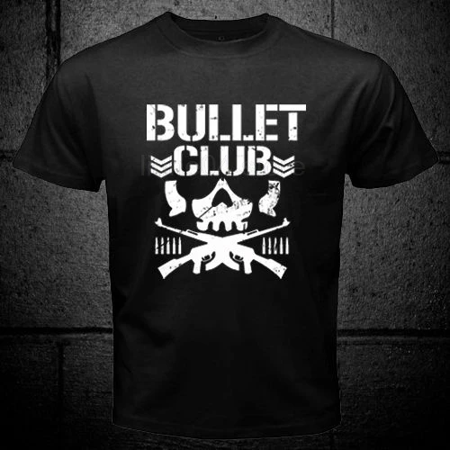 جديد رصاصة نادي جديد اليابان برو المصارعة PURORESU NJPW 2 الجانب قميص أسود جديد رصاصة نادي جديد اليابان برو المصارعة PURORESU NJPW 2 الجانب قميص أسود