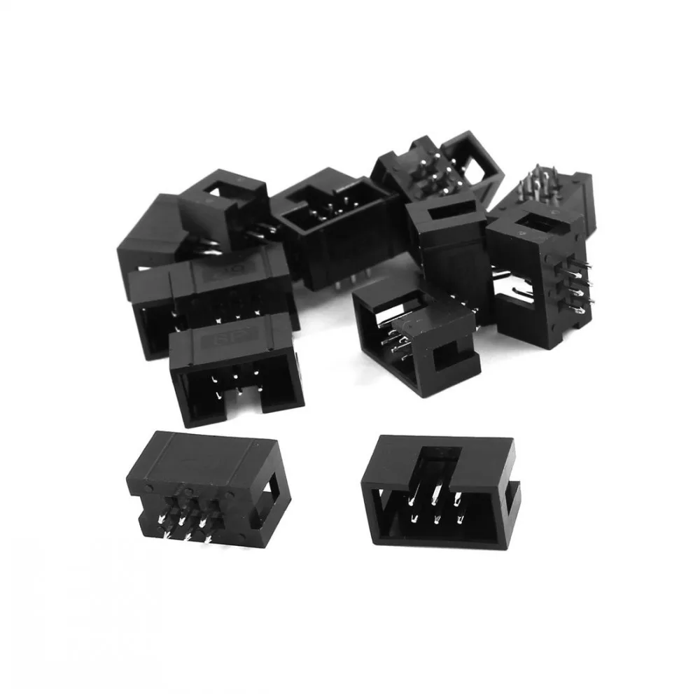 100 шт. DC3 6P 8P 10P 14P 16P 20P 26P 30P 34P 40P 50P 64P 2 54 мм разъем для коннектора ISP Male Double spaced прямой