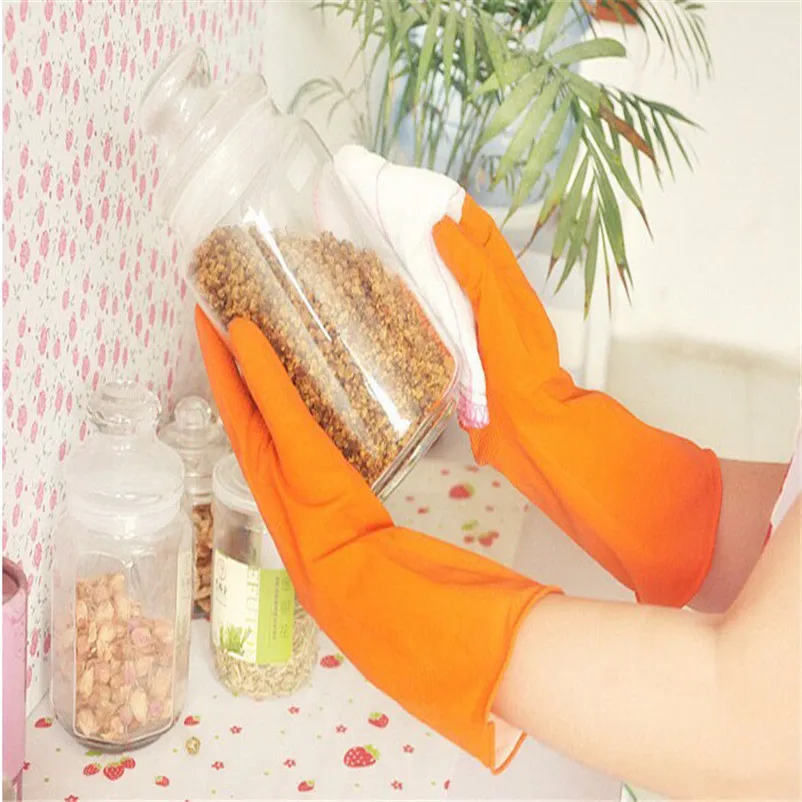 Waterproof rubber Latex gloves for washing dishes Cleaning Laundry Housework goods for home and kitchen Accessories S11#N (3)