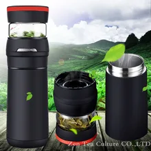 2016 Portátil Coche Termo Termo Taza del Vacío del Acero Inoxidable 304 con Vidrio Taza de Té de Aislamiento Térmico Botella de Regalo Creativo