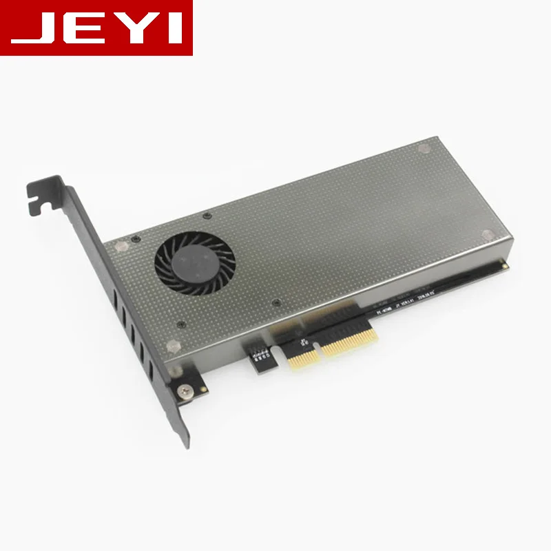 JEYI SK9Pro m.2 расширение NVMe адаптер NGFF поворот PCIE3.0 Вентилятор охлаждения SSD двойной добавить на карту SATA3 с вентилятором алюминиевая крышка холодный бар