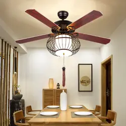 Китайский гнездо люстра вентилятор 5215 с встроенные светильники декоративный потолочный вентилятор свет