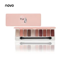 NOVO Fashion eyeshadow palette 10Colors Matte EyeShadow naked palette Glitter eye shadow MakeUp Nude MakeUp set Korea Cosmetics