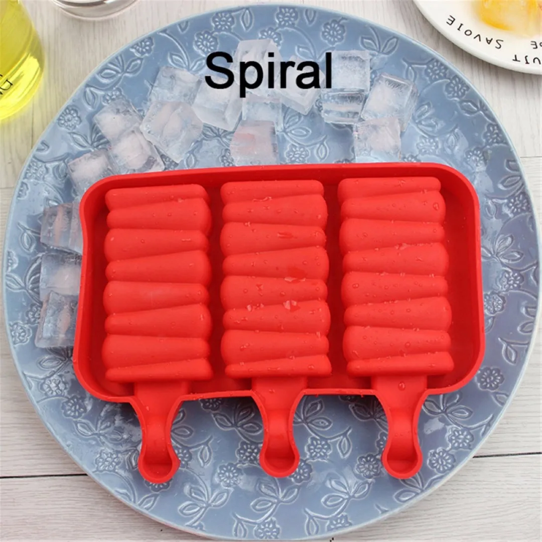 New Ice Cream Mould Frozen Pan Ice Pop Mold Tray  W/ 20Pcs Sticks & Silicone Cover