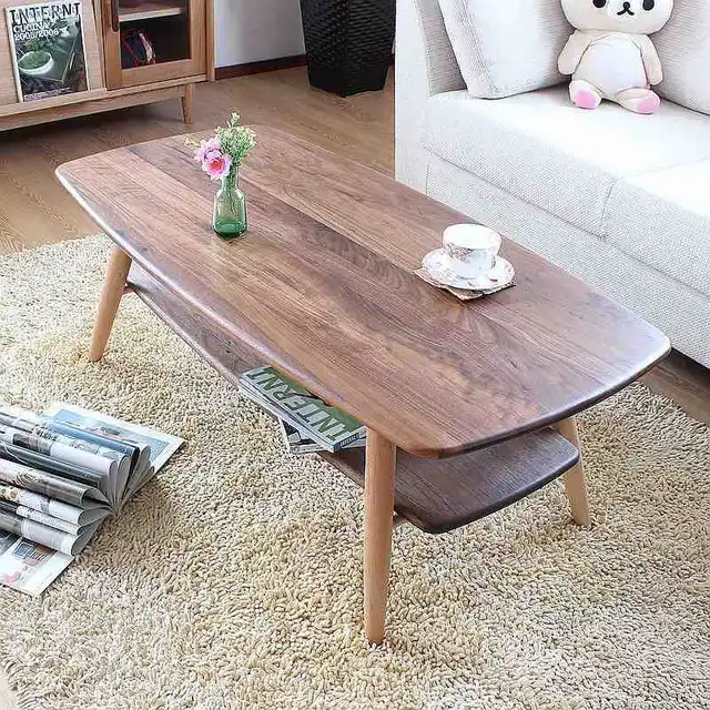 aliexpress : buy solid wood walnut coffee table black living aliexpress : buy solid wood walnut coffee table black living