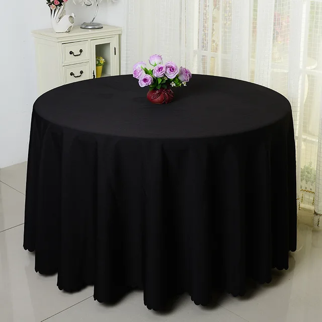 10pcs Dark Purple 100 Polyester Visa Round Table Cloths Banquet Table