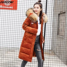 SWREDMI зимнее женское пальто Новая модная Толстая теплая Женская куртка размера плюс 3XL парка с хлопковой подкладкой пальто с капюшоном для студентов