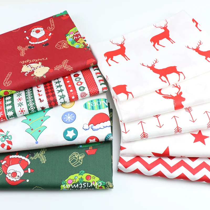 Рождественский Санта Клаус дерево олень DIY лоскутное шитье подушки детские постельные принадлежности украшения Teido Tissu 50x50 см хлопковая ткань
