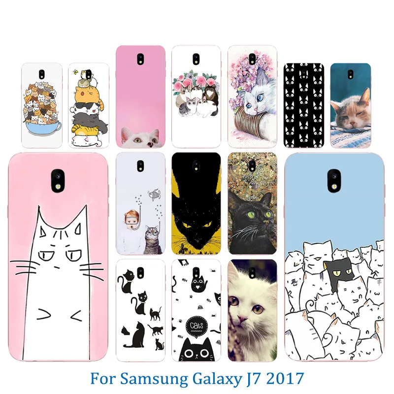 Для Galaxy J7 2017 чехол для телефона мягкий из ТПУ EU J730 730 J730F/DS J730FM/DS SM-J730FM задняя крышка