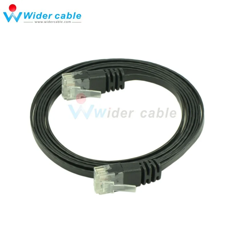 5FT ultra slim flat CAT6 ethernet cable smooth jacket black color