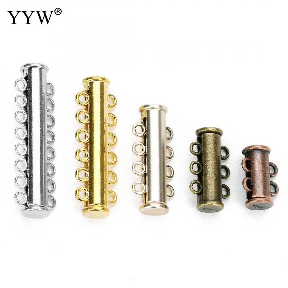 YYW Hot 5pcs/Lot Multi Strand Strong Magnetic Clasps For Necklaces Bracelets End Lock Clasp Connector DIY Jewelry Making Finding