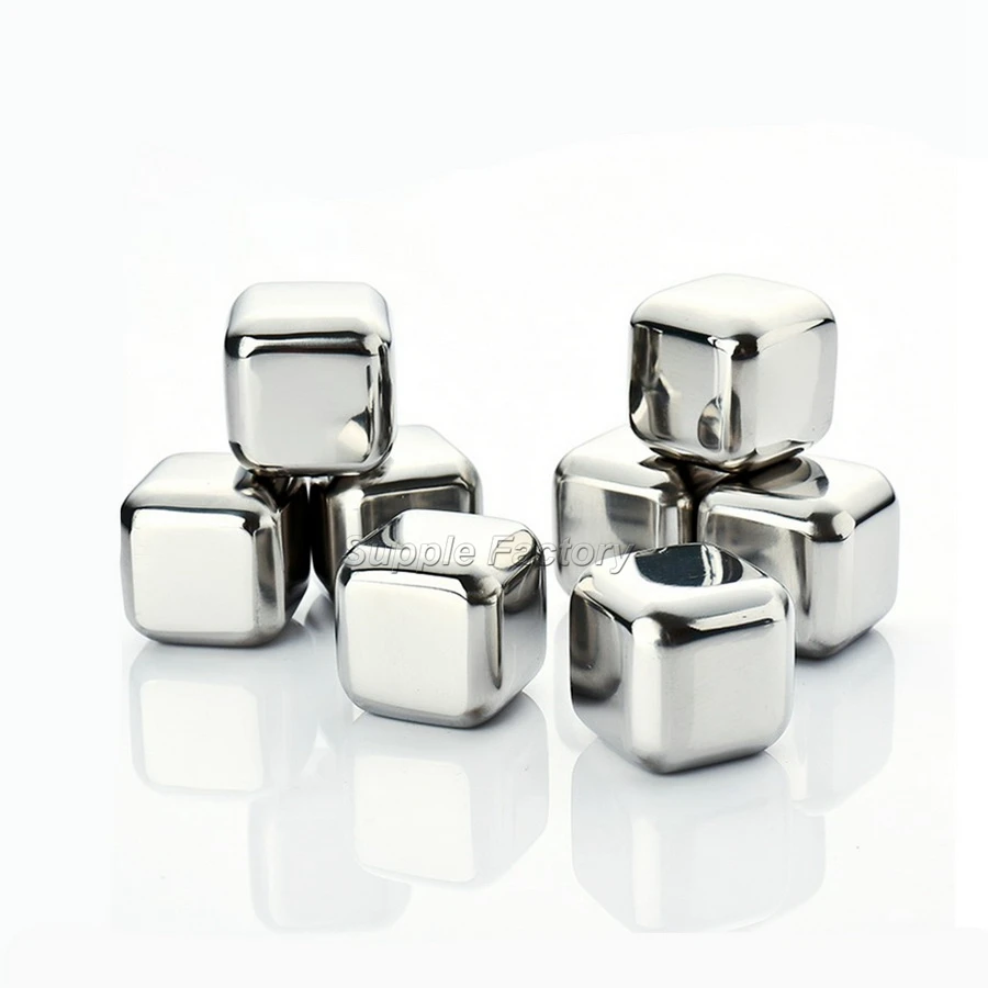 100 Pcs High Quality Stainless Steel Whiskey Stones Ice Cubes Soapstone 