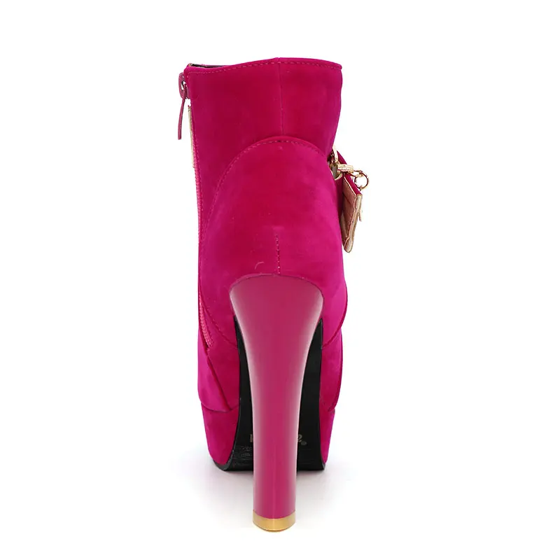 KemeKiss/ ; полусапожки; женские зимние модные теплые ботинки; обувь на высоком каблуке; P15361EUR; размеры 34-39