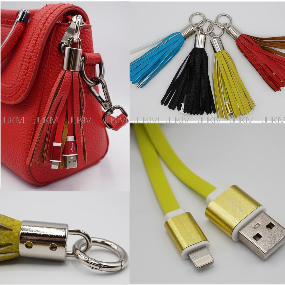 Tassel cable USB Cable For iphone 7 Cable Charger KeyChain Charging