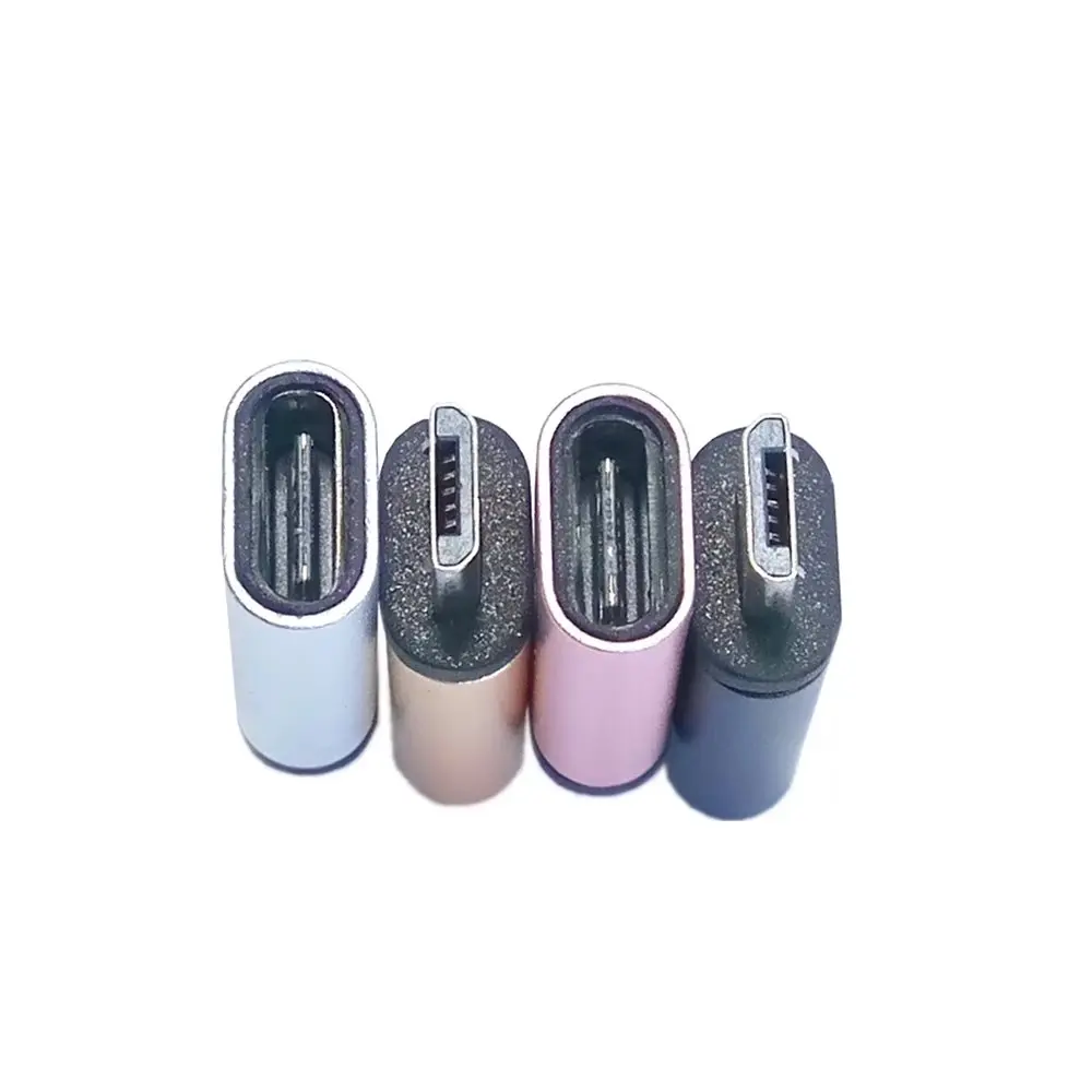 2017 Aluminum alloy shell usb type-c female to micro usb male adapter usb-c female to micro usb male charging charge phone