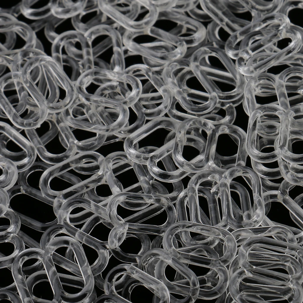 100pcs Plastic Lingerie Bra Strap Sliders Adjuster Hook for Corset Garter Bikini