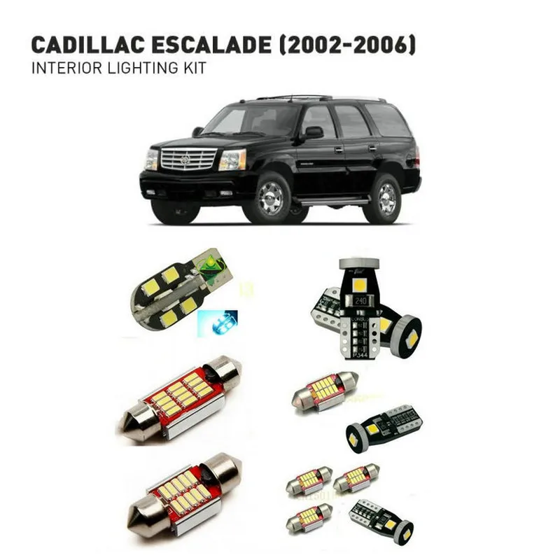 Led interior lights For Cadillac escalade 2002 2006 19pc Led Lights For