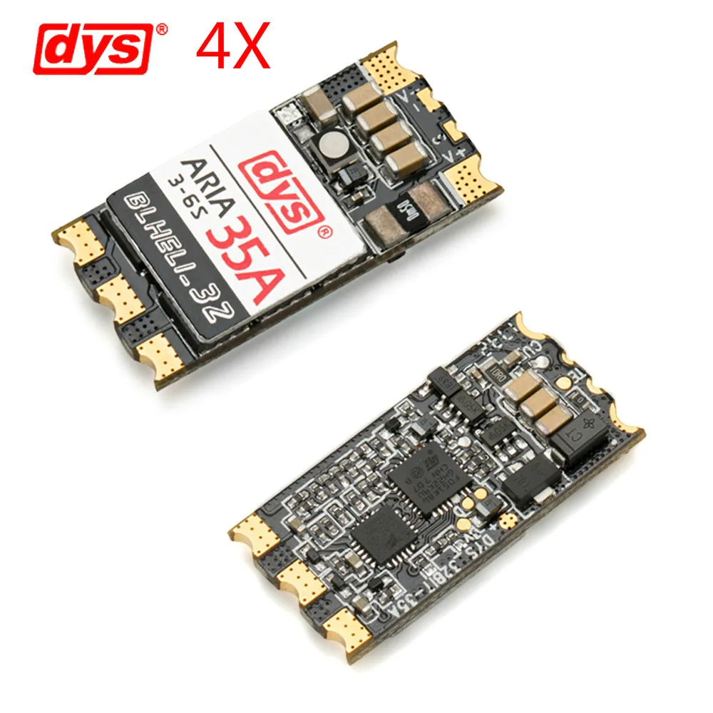 

DYS Aria BLHeli_32bit 35A 35amp Brushless ESC 3-6S Dshot1200 Ready Built-in Current Meter Sensor for 2205 2306 motors