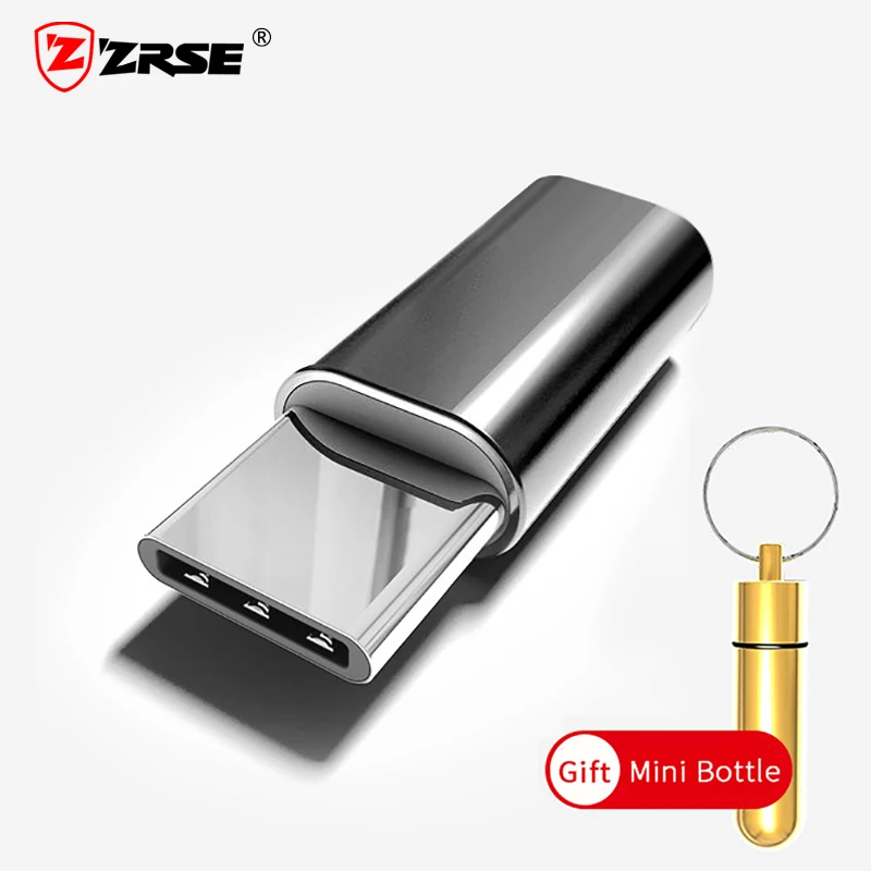 

ZRSE Micro USB to Type C Adapter Charging Data Sync Cable Converter Aluminum Male to Female Convert Phone Adapters With Gift