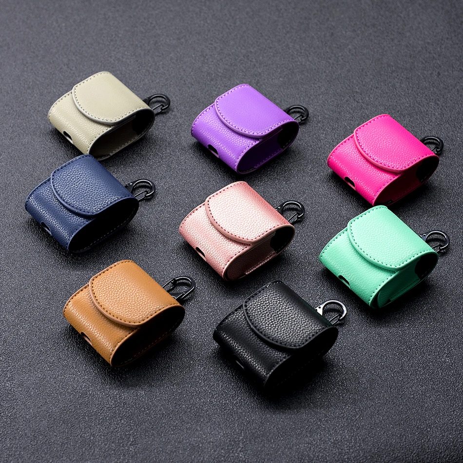 1 шт. PU кожаный Bluetooth беспроводной чехол для наушников AirPods защитный Аксессуары Apple