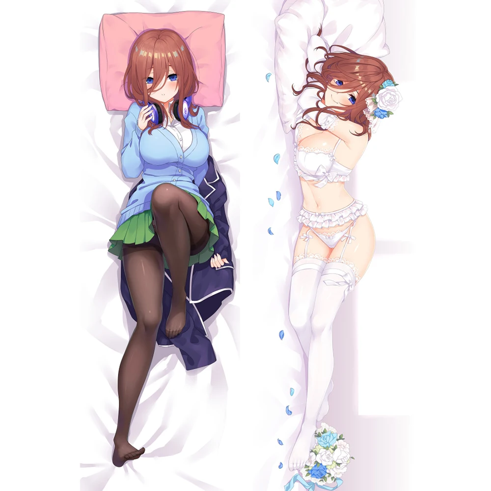 Обнимающая наволочка для подушки постельное белье Miku Nakano Dakimakura|Наволочка| |