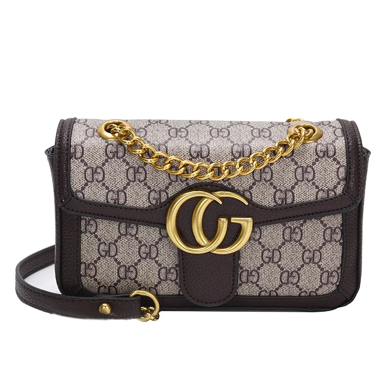 

2019 Designer Women Shoulder Bag Chain Strap Flap ladies leather Handbags Messenger Bag women Clutch Bag Buckle purse