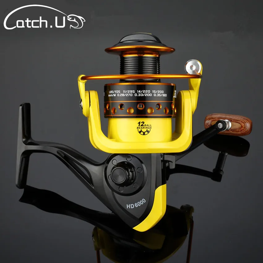 

Catch.U Fishing Reels Bait Casting Handle Spinning Reel 2BB 5.1:1 Metal Spool Fishing Reel China Pre-Loading Spinning Wheel