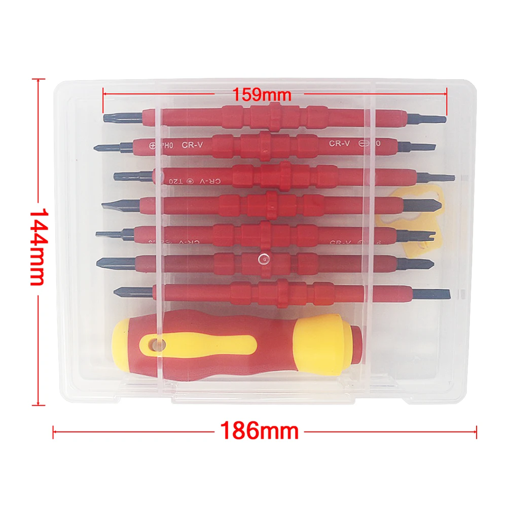 Магнитная отвертка 14 в 1 набор многофункциональных прецизионных отверток разборный изолированный отвертка ремонтный инструмент