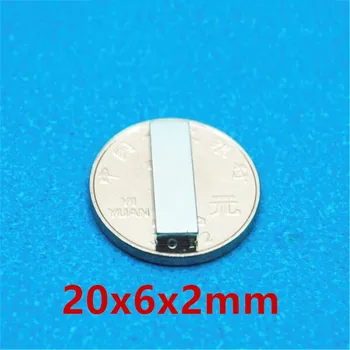 

5/10/30pcs/lot F 20x6x2 mm N35 Strong Square NdFeB Rare Earth Magnet 20*6*2 mm Neodymium Magnets 20mm x 6mm x 2mm