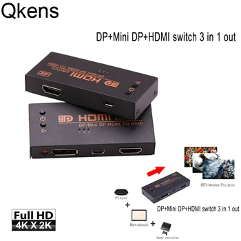 

HDMI Mini DP DP DisplayPort to 4K HDMI video adapter Switch Switcher Converter Selector for Macbook Notebook PC to TV Projector