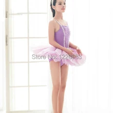 Желтое, голубое, лавандовое, белое платье балетное для девочки, детское платье-пачка для профессиональной репетиции