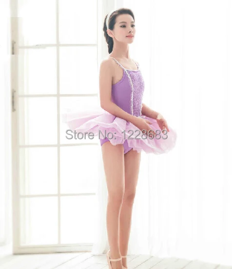 Free Shipping Yellow Blue Lavender White Girl Ballet Dress Ballerina