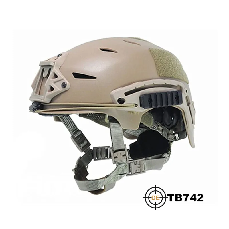 Страйкбольный Тактический шлем EX Bump Rapid Reaction Тактический Камуфляж 3 цвета шлем черный для пейнтбола страйкбола и охоты - Цвет: TB742 DE