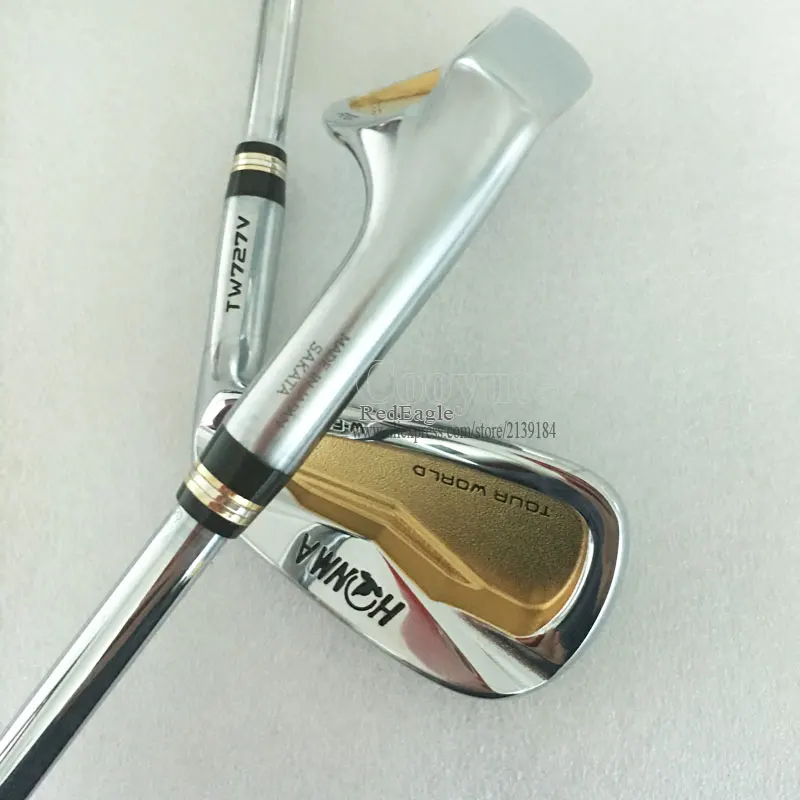 Новые клюшки для гольфа HONMA TW727V утюги для гольфа набор 4-10 золотых утюгов набор клубов Стальной вал R или S Гольф Вал Cooyute